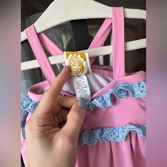 TBBC One Piece Swimsuit baby girl St. Bart's Bubble Hamptons Buckhead Eyelet - Picture 3 of 6